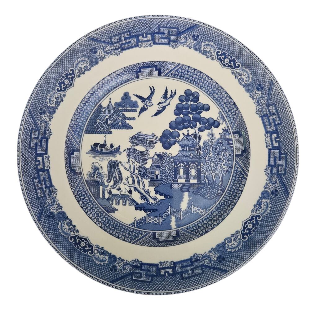 Johnson Bros Blue Willow Salad Plates Set of 2 Made in England Blue White China